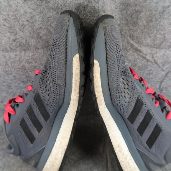 Adidas Shoes Mens 8.5 Athletic Trainers Response Boost Running Gray Black Active